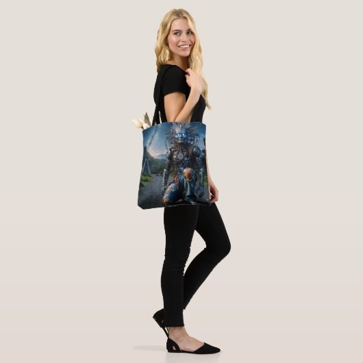 Astral Blue Jeans Warrior Tote Bag (Op model)