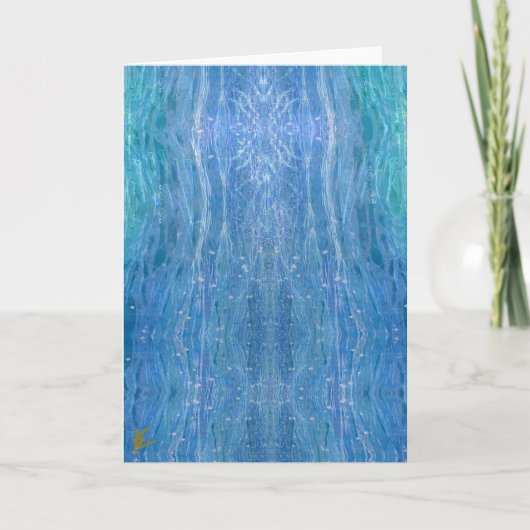 Astral Body Shimmers Blue Natuur Meditatie Kaart (Voorkant)