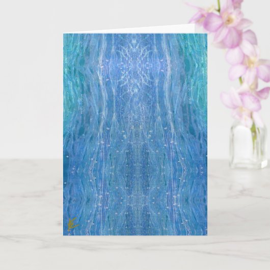 Astral Body Shimmers Blue Natuur Meditatie Kaart (Orchidee)