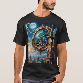 Astral Clocktower Fantasy City T-shirt