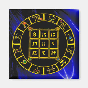 ASTRAL CODE, MAGIC SQUARE 33 Zodiac Astrology Char Magneet