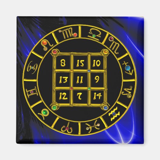 ASTRAL CODE, MAGIC SQUARE 33 Zodiac Astrology Char Magneet (Voorkant)