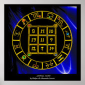 ASTRAL CODE, MAGIC SQUARE 33 Zodiac Astrology Char Poster (Voorkant)