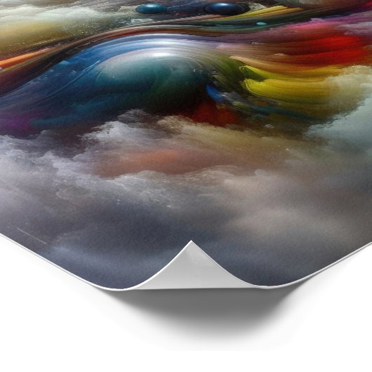 Astral Dance - Abstracte vrouw - Surreal Art Poster (Hoek)