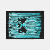 Astral Demon Barcode 666 Fleece Deken (Voorkant (Horizontaal))