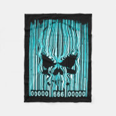 Astral Demon Barcode 666 Fleece Deken (Voorkant)