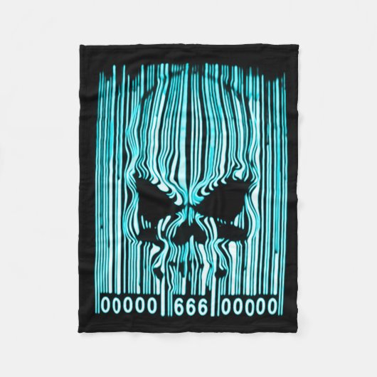 Astral Demon Barcode 666 Fleece Deken (Voorkant)
