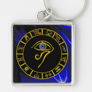 ASTRAL EYE / BLUE TALISMAN / Astrology Chart Sleutelhanger