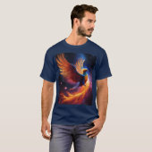 Astral Flame: Nebula Phoenix Design T-shirt (Voorkant volledig)