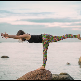 Astral Flowers Grunge Ink Leggings - Fun