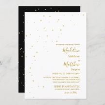 Astral Gold Spots Black Evening Wedding