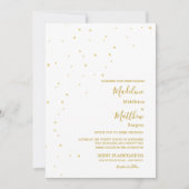 Astral Goud Spikkels Zwarte Avond Huwelijk Kaart (Voorkant)