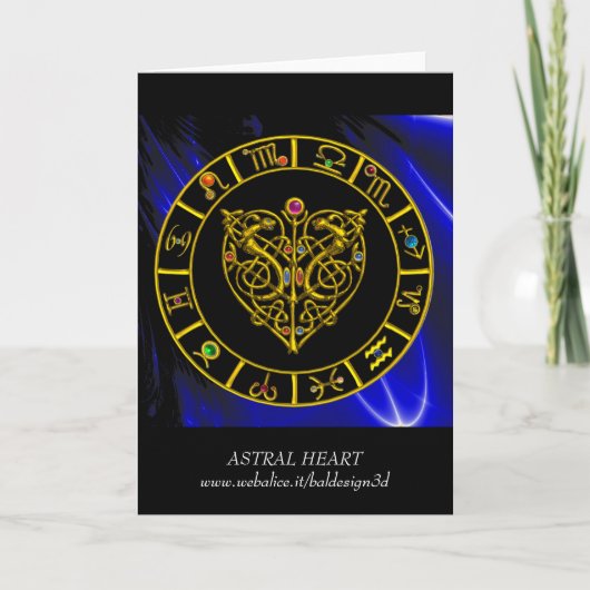 ASTRAL HEART Zodiac Birthday Kaart (Voorkant)