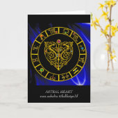 ASTRAL HEART Zodiac Birthday Kaart (Gele Bloem)