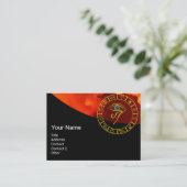 ASTRAL HORUS EYE, ASTROLOGIE ZODIAC KAART Zwart Ro Visitekaartje (Staand voorkant)