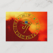ASTRAL HORUS EYE, ASTROLOGIE ZODIAC KAART Zwart Ro Visitekaartje (Achterkant)