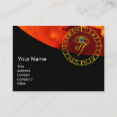 ASTRAL HORUS EYE, ASTROLOGIE ZODIAC KAART Zwart Ro Visitekaartje (Voorkant)