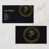 ASTRAL HORUS EYE, ASTROLOGIE ZODIAC KAART Zwart Visitekaartje (Voorkant / Achterkant)