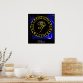 ASTRAL HORUS EYE ,BLUE TALISMAN Astrology Chart Poster (Keuken)