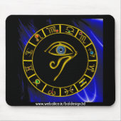 ASTRAL HORUS OYE, BLUE TALISMAN Astrology Chart Muismat (Voorkant)