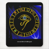 ASTRAL HORUS OYE, BLUE TALISMAN Astrology Chart Muismat (Voorkant)