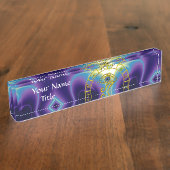 ASTRAL HORUS OYE, BLUE TALISMAN Astrology Chart Naambordje (Zijkant)