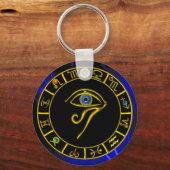 ASTRAL HORUS OYE, BLUE TALISMAN Astrology Chart Sleutelhanger (Achterkant)
