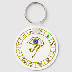 ASTRAL HORUS OYE, BLUE TALISMAN Astrology Chart Sleutelhanger
