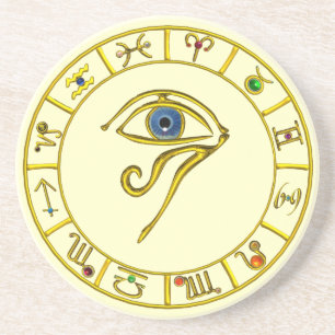 ASTRAL HORUS OYE, BLUE TALISMAN Astrology Chart Zandsteen Onderzetter