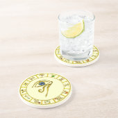 ASTRAL HORUS OYE, BLUE TALISMAN Astrology Chart Zandsteen Onderzetter (Zijkant)