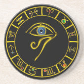 ASTRAL HORUS OYE, BLUE TALISMAN Astrology Chart Zandsteen Onderzetter (Voorkant)