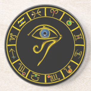 ASTRAL HORUS OYE, BLUE TALISMAN Astrology Chart Zandsteen Onderzetter