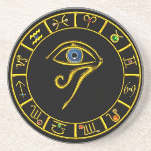 ASTRAL HORUS OYE, BLUE TALISMAN Astrology Chart Zandsteen Onderzetter (Voorkant)