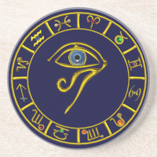 ASTRAL HORUS OYE, BLUE TALISMAN Astrology Chart Zandsteen Onderzetter