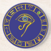 ASTRAL HORUS OYE, BLUE TALISMAN Astrology Chart Zandsteen Onderzetter (Voorkant)