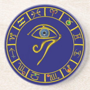 ASTRAL HORUS OYE, BLUE TALISMAN Astrology Chart Zandsteen Onderzetter