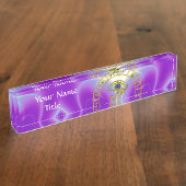 ASTRAL HORUS OYE, BLUE TALISMAN ZodiaChart, Roze Naambordje (Zijkant)