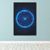 Astral Hour Dial Canvas Afdruk (Insitu (Houten vloer))