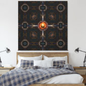 Astral Imperial Fractal Art Compositie Canvas Afdruk (Insitu (Slaapkamer))