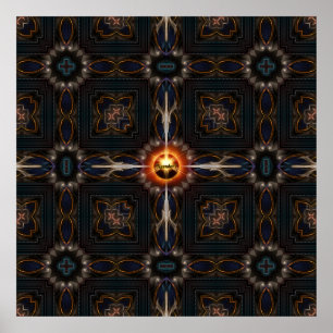 Astral Imperial Fractal Art Compositie Poster
