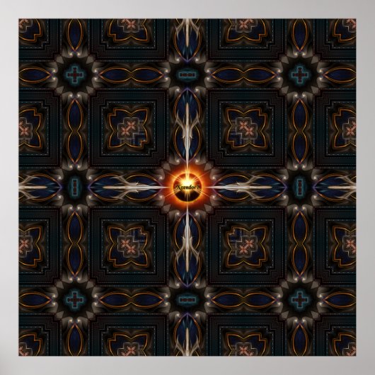 Astral Imperial Fractal Art Compositie Poster (Voorkant)