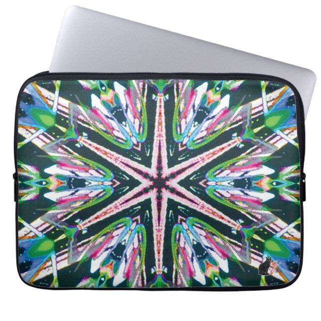 Astral Kaleidoscoop laptophoes Laptop Sleeve (Voorkant)