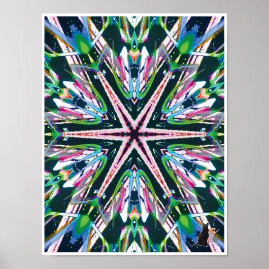 Astral Kinetic Collage Kaleidoscoop Poster (Voorkant)