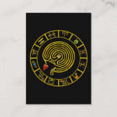 ASTRAL LABYRINTH, ASTROLOGIE ZODIAC CHART Paars Visitekaartje (Achterkant)