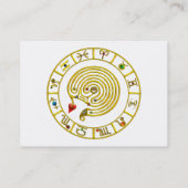 ASTRAL LABYRINTH, ASTROLOGY CHART Black White Visitekaartje (Achterkant)
