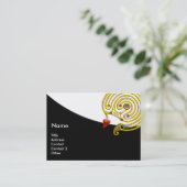 ASTRAL LABYRINTH, ASTROLOGY CHART Black White Visitekaartje (Staand voorkant)