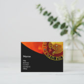 ASTRAL LABYRINTH, ASTROLOGY ZODIAC SIGN CHART Blac Visitekaartje (Staand voorkant)