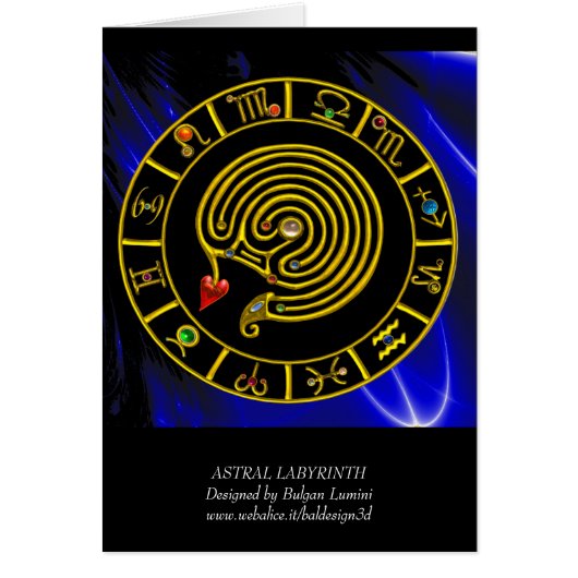 ASTRAL LABYRINTH GOLD ZODIAC CHART Astrologie (Voorkant)