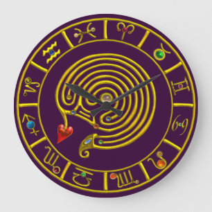 ASTRAL LABYRINTH GOLD ZODIAC CHART Astrologie Grote Klok