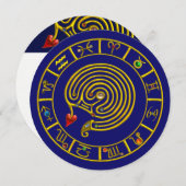 ASTRAL LABYRINTH GOLD ZODIAC CHART Astrologie Kaart (Voorkant / Achterkant)
